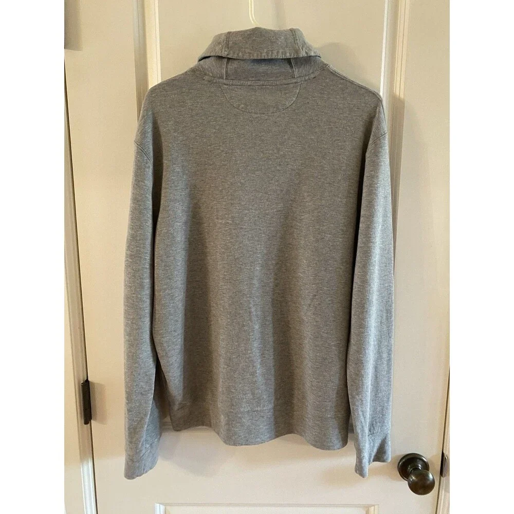 Polo Ralph Lauren Shawl Collar‎ Jersey Pullover Sweatshirt Mens L Gray